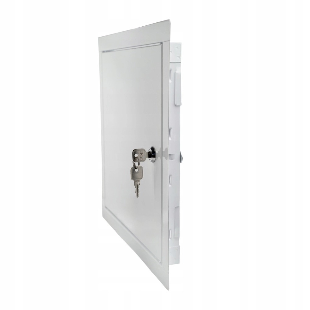 DRZWICZKI REWIZYJNE NA ZAMEK METALOWA WYCZYSTKA MASKUJĄCA 20x20 CM BIAŁE