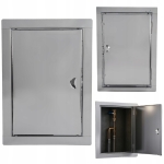 DRZWICZKI REWIZYJNE MASKUJĄCE NIERDZEWNE NA ZATRZASK METALOWE 50x60 CM