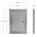 DRZWICZKI REWIZYJNE MASKUJĄCE NIERDZEWNE NA ZATRZASK METALOWE 50x60 CM