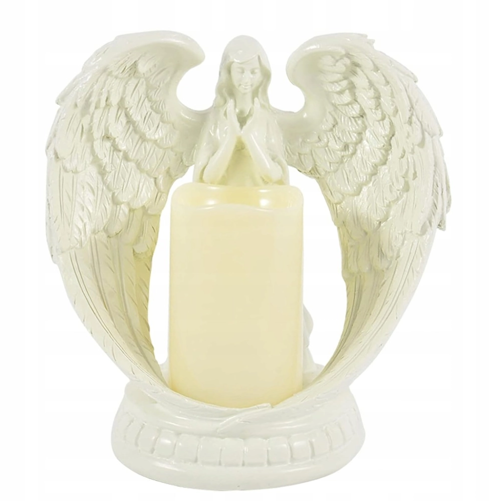 ANIOŁ LED FIGURKA DEKORACYJNA ŚWIECZNIK ŚWIECA ANIOŁEK FIGURKA 16 CM