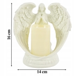 ANIOŁ LED FIGURKA DEKORACYJNA ŚWIECZNIK ŚWIECA ANIOŁEK FIGURKA 16 CM