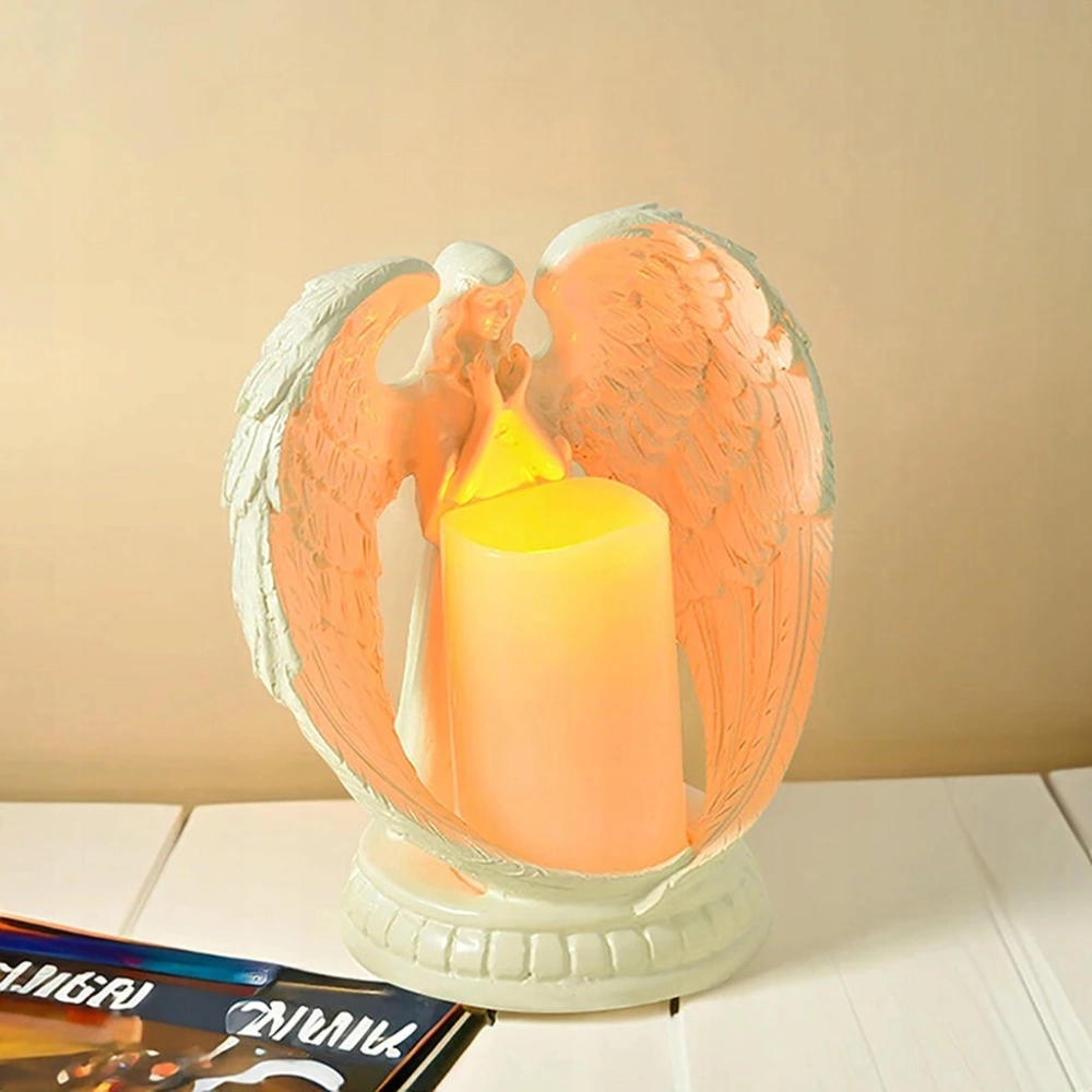 ANIOŁ LED FIGURKA DEKORACYJNA ŚWIECZNIK ŚWIECA ANIOŁEK FIGURKA 16 CM