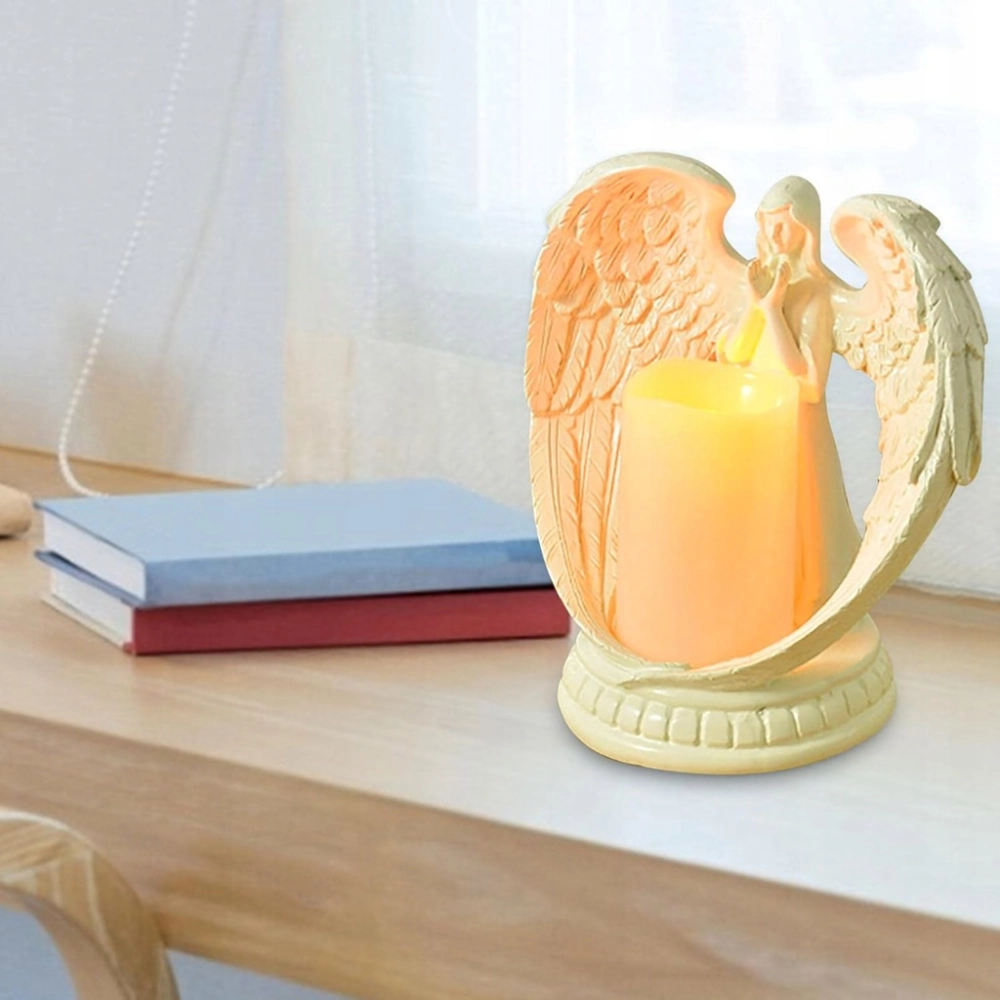 ANIOŁ LED FIGURKA DEKORACYJNA ŚWIECZNIK ŚWIECA ANIOŁEK FIGURKA 16 CM