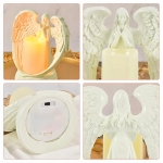 ANIOŁ LED FIGURKA DEKORACYJNA ŚWIECZNIK ŚWIECA ANIOŁEK FIGURKA 16 CM