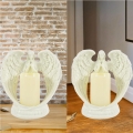 FIGURKA DEKORACYJNA ANIOŁEK ŚWIECĄCY LED ŚWIECA DEKORACJA ANIOŁ 21 CM