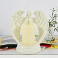 FIGURKA DEKORACYJNA ANIOŁEK ŚWIECĄCY LED ŚWIECA DEKORACJA ANIOŁ 21 CM