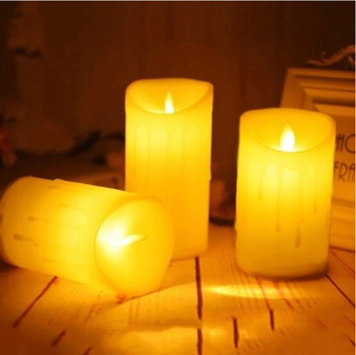 ŚWIECZKA LED ZESTAW 12 SZTUK WKŁAD DO ZNICZA ŚWIECA 11 CM EFEKT PŁOMIENIA