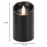 ŚWIECA LED 12 WKŁADÓW DO ZNICZY NA BATERIE ŚWIECZKA EFEKT PŁOMIENIA 15 CM