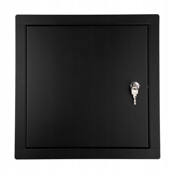 DRZWICZKI REWIZYJNE METAL REWIZJA WYCZYSTKA MASKUJĄCA NA ZAMEK 30x30 CZARNA