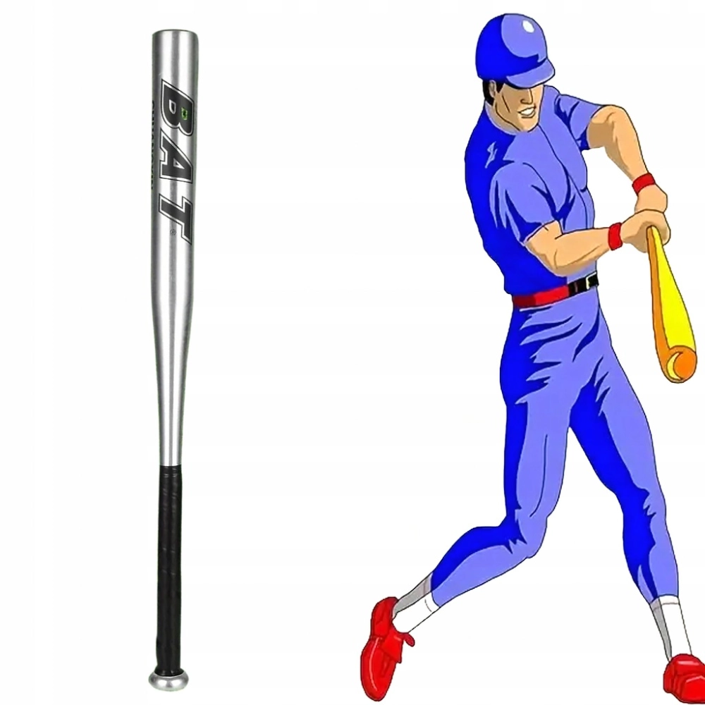 KIJ BASEBALLOWY TRENINGOWY BAT BEJSBOLOWY 25" 64 CM ALUMINIOWY SREBRNY