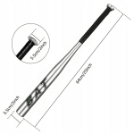 KIJ BASEBALLOWY TRENINGOWY BAT BEJSBOLOWY 25" 64 CM ALUMINIOWY SREBRNY