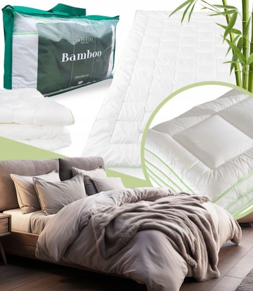 KOŁDRA BAMBOO 160X200 IMPERIAL BAMBUS POLIESTR CAŁOROCZNA ANTYALERGICZNA