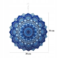 OZDOBA WISZĄCA MANDALA 3D DEKORACJA DO OGRODU POKOJU 12" NIEBIESKA