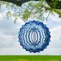 OZDOBA WISZĄCA MANDALA 3D DEKORACJA DO OGRODU POKOJU 12" NIEBIESKA