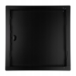 DRZWICZKI REWIZYJNE WYCZYSTKA ZAMKNIĘCIE ZATRZASK METALOWE CZARNE 30x30 CM