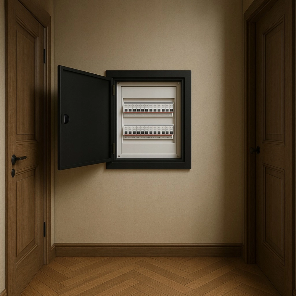 DRZWICZKI REWIZYJNE WYCZYSTKA ZAMKNIĘCIE ZATRZASK METALOWE CZARNE 30x30 CM