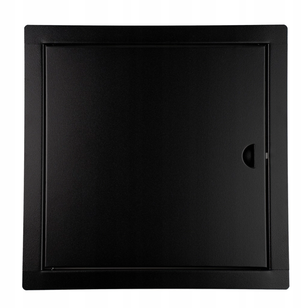 DRZWICZKI REWIZYJNE METALOWE ZAMKNIĘCIE NA ZATRZASK 15x15 CM CZARNE METAL