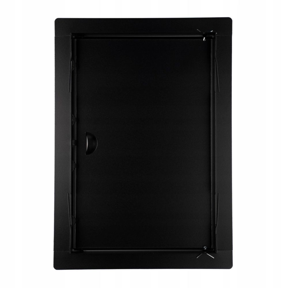 DRZWICZKI REWIZYJNE METALOWE WYCZYSTKA NA ZATRZASK 10x15 CM CZARNE METAL