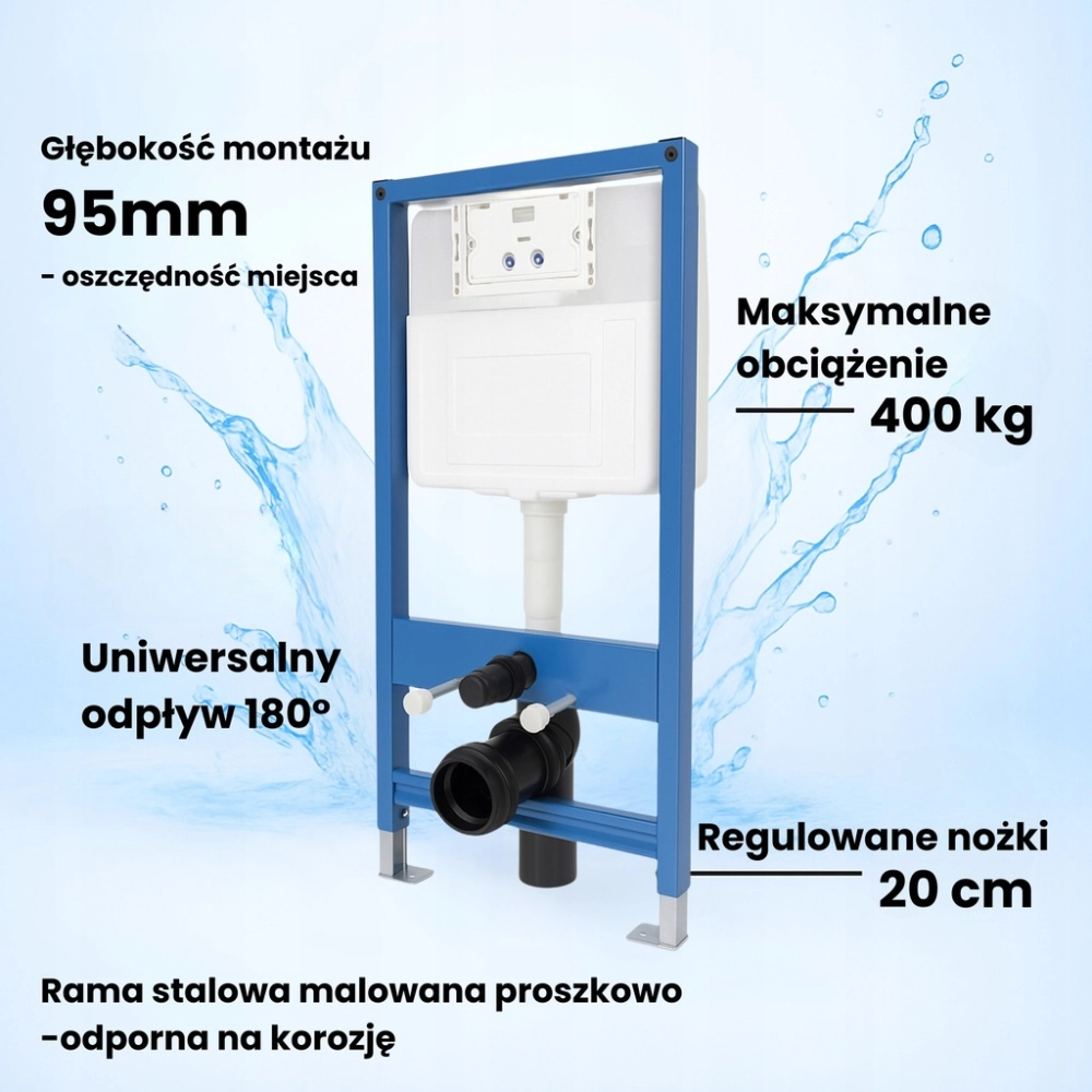 STELAŻ PODTYNKOWY ADGO SLIM DO TOALETY WC KOMPLETNY DO ZABUDOWY LEKKIEJ