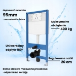 STELAŻ PODTYNKOWY ADGO SLIM DO TOALETY WC KOMPLETNY DO ZABUDOWY LEKKIEJ