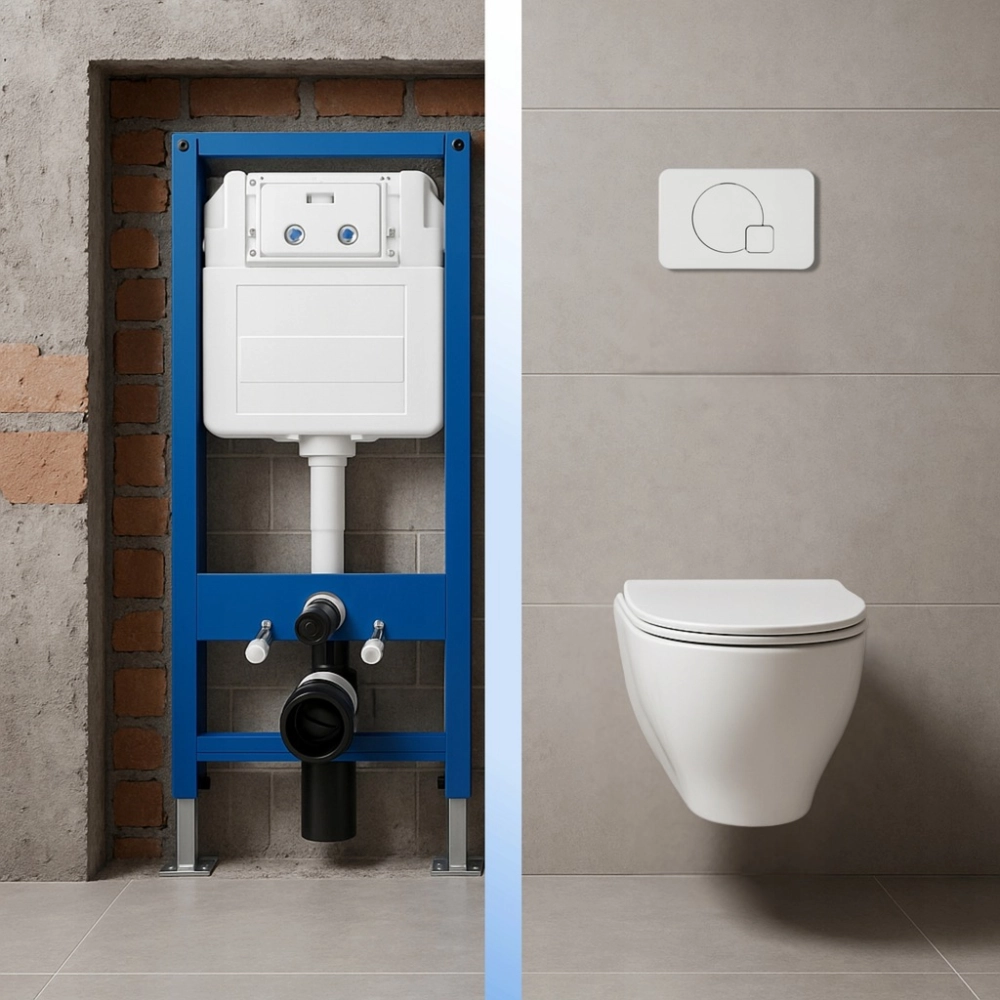 STELAŻ PODTYNKOWY ADGO SLIM DO TOALETY WC KOMPLETNY DO ZABUDOWY LEKKIEJ