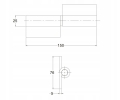 ZAWIAS DO SPAWANIA SKRZYDEŁKA M3 25x150 x76x5mm