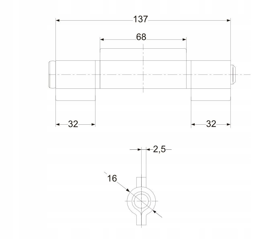 ZAWIAS DO SPAWANIA TRÓJDZIELNY M4 16x137 ROZŁĄCZNY
