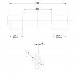 ZAWIAS DO SPAWANIA TRÓJDZIELNY M4 13x100 ROZŁĄCZNY