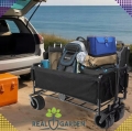 WÓZEK OGRODOWY TRANSPORTOWY PLAŻOWY NA RYBY Z SIEDZISKIEM DUŻE KOŁA
