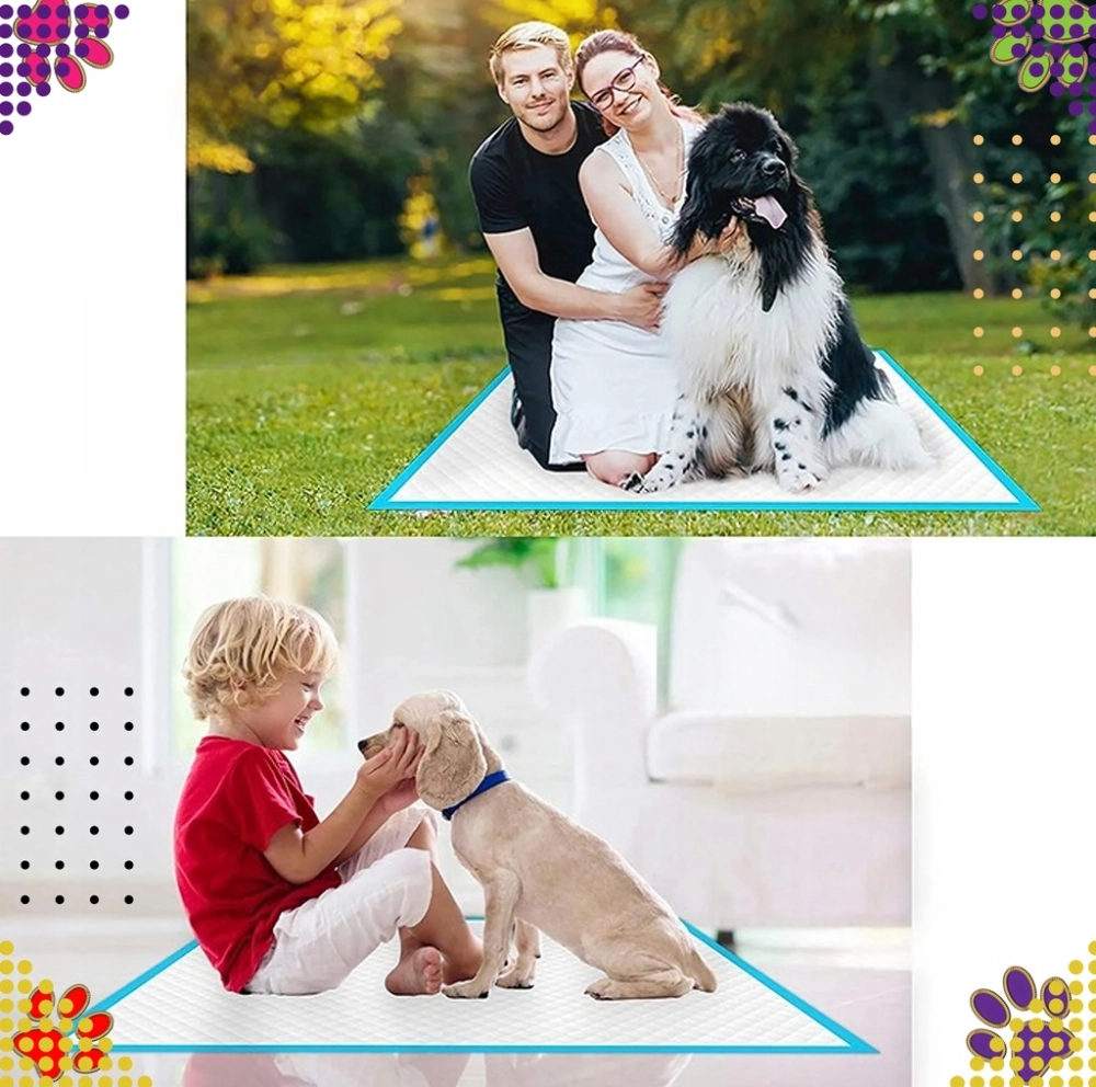 PODKŁADY HIGIENICZNE DLA PSA MATY DO NAUKI SIKANIA XL 40X60 CM 50 SZTUK