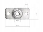 ZAWIAS REGULOWANY 2x PODSTAWA M12 37x75mm*