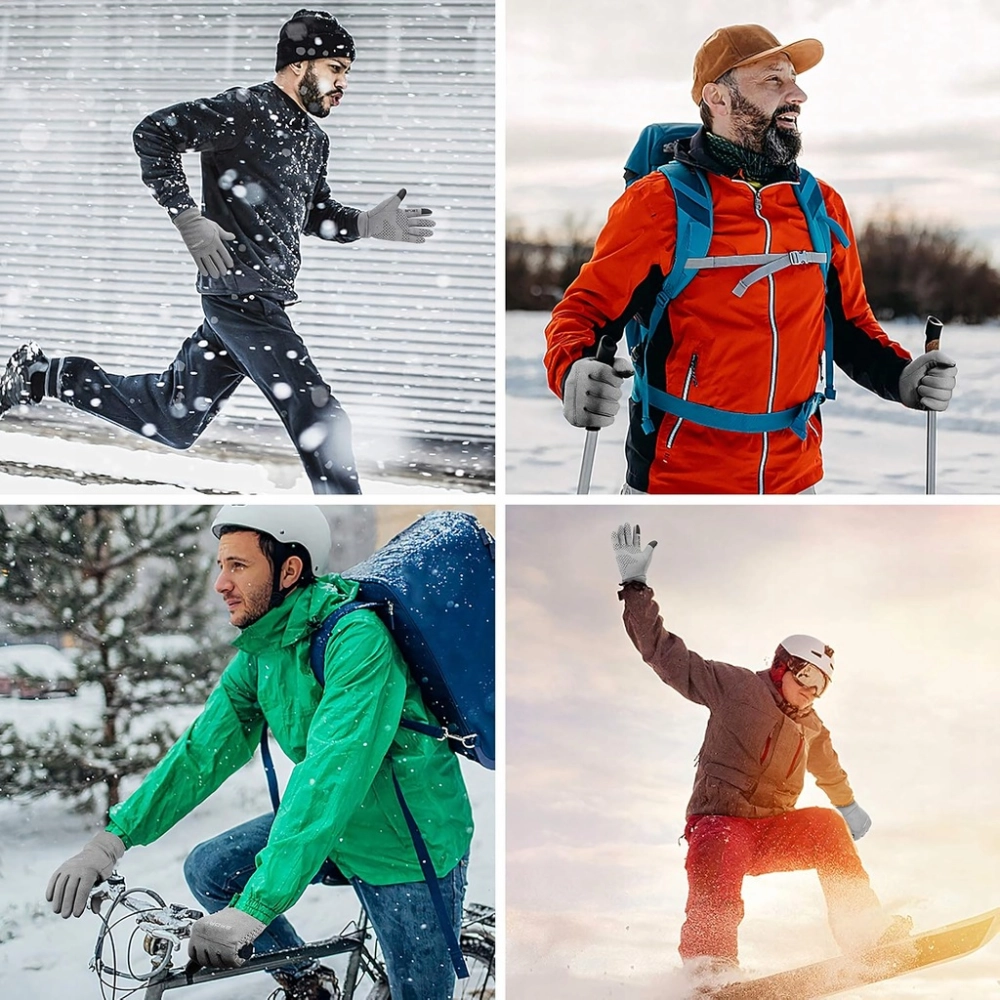RĘKAWICZKI RĘKAWICE OCIEPLANE ZIMOWE SPORTOWE WODOODPORNE UNISEX ROZM XL