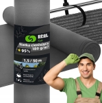 SIATKA CIENIUJĄCA 1,5x50m95% OSŁONA MATA NA OGRODZENIE PŁOT UV180g