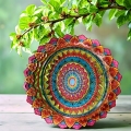 ŁAPACZ OZDOBA WISZĄCA BŁYSKOTKA MANDALA 3D DEKORACJA OGRODOWA POKOJOWA 12"