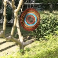 ŁAPACZ OZDOBA WISZĄCA BŁYSKOTKA MANDALA 3D DEKORACJA OGRODOWA POKOJOWA 12"