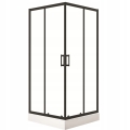 BRESSO KABINA PRYSZNICOWA NATRYSKOWA KWADRATOWA 90x90 BRODZIK SYFON CZARNA