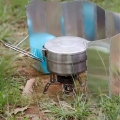 OSŁONA PRZECIWWIATROWA SKŁADANA PRZEGRODA OCHRONNA DO KUCHENKI ALUMINIOWA