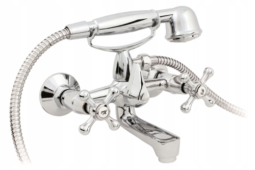 BATERIA WANNOWA ŚCIENNA NATRYSK ŁAZIENKOWA RETRO