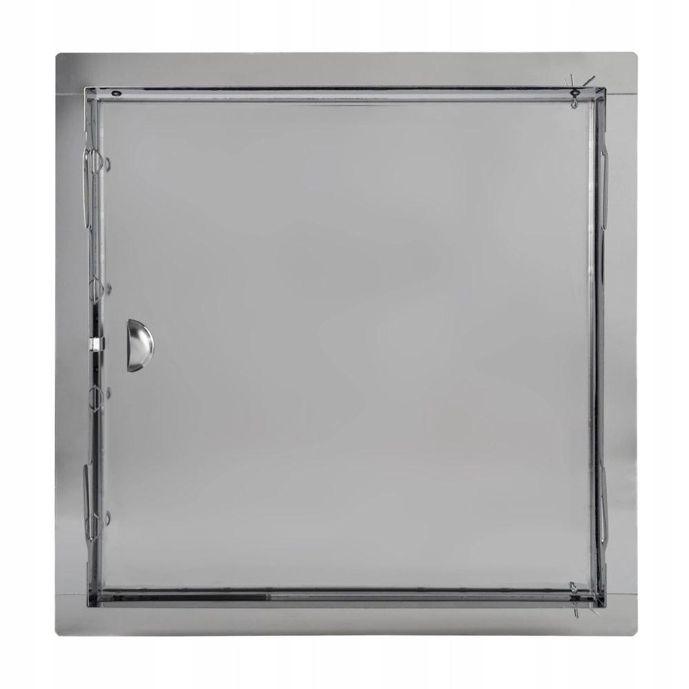 DRZWICZKI REWIZYJNE NIERDZEWNE METALOWE 10x10 CM ZAMYKANE NA ZATRZASK