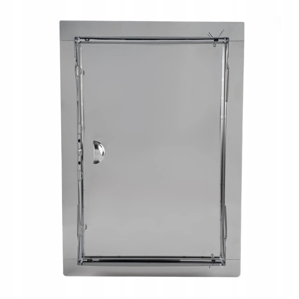 DRZWICZKI REWIZYJNE NIERDZEWNE METALOWE NA ZATRZASK 30x50 CM METAL SZARY