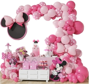 GEBURTSTAGS-BALLON-GIRLANDE MINNIE MAUS MINI-BALLON-SET 111-TEILIG
