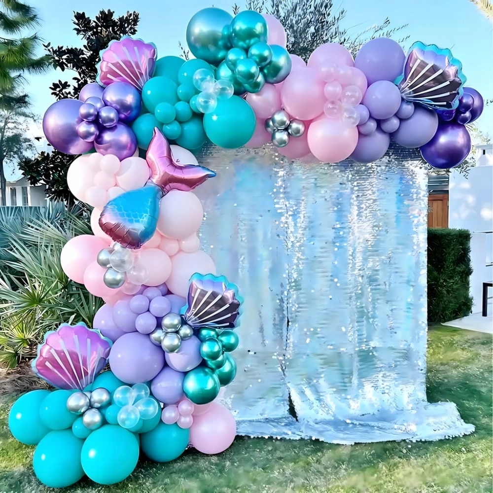GIRLANDA BALONOWA ŁUK BALONÓW ZESTAW URODZINOWY BALONY SYRENKA 97 SZTUK