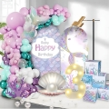 GIRLANDA BALONOWA ŁUK BALONÓW ZESTAW URODZINOWY BALONY SYRENKA 97 SZTUK
