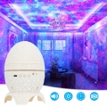 PROJEKTOR GWIAZD LAMPKA NOCNA LED Z GŁOŚNIKIEM JAJO DINOZAURA GALAKTYKA USB