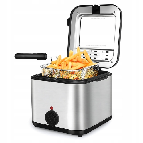 FRYTKOWNICA TRADYCYJNA OLEJOWA POJEMNA 2,5L MOCNA 1000W DO FRYTEK RYB