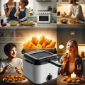 FRYTKOWNICA TRADYCYJNA OLEJOWA POJEMNA 2,5L MOCNA 1000W DO FRYTEK RYB