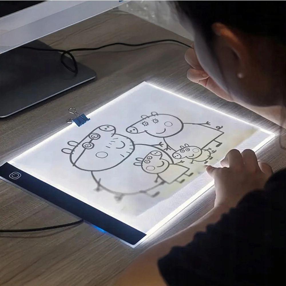 TABLET GRAFICZNY A4 PODKŁADKA PODŚWIETLANA DO RYSOWANIA KOPIOWANIA LED