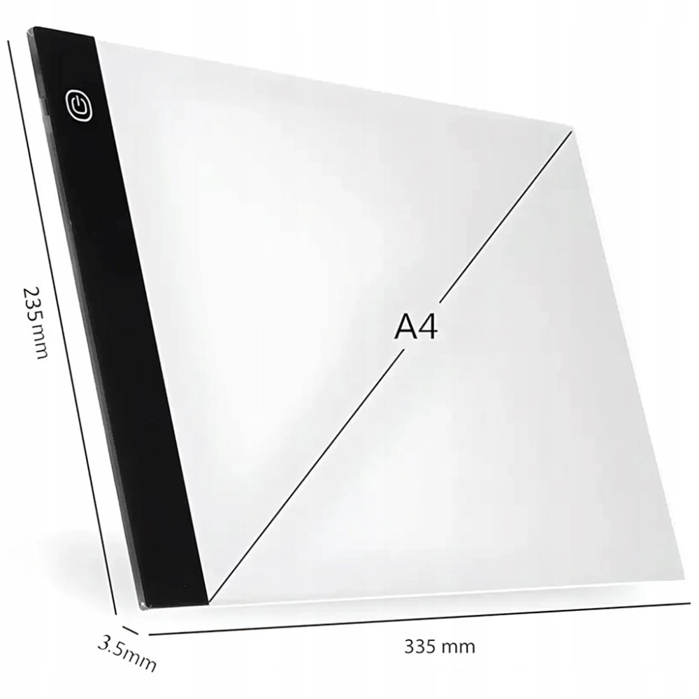 TABLET GRAFICZNY A4 PODKŁADKA PODŚWIETLANA DO RYSOWANIA KOPIOWANIA LED