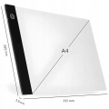 TABLET GRAFICZNY A4 PODKŁADKA PODŚWIETLANA DO RYSOWANIA KOPIOWANIA LED