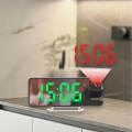 ZEGAR ELEKTRONICZNY NOWOCZESNY CYFROWY LED BUDZIK Z PROJEKTOREM LASEROWYM